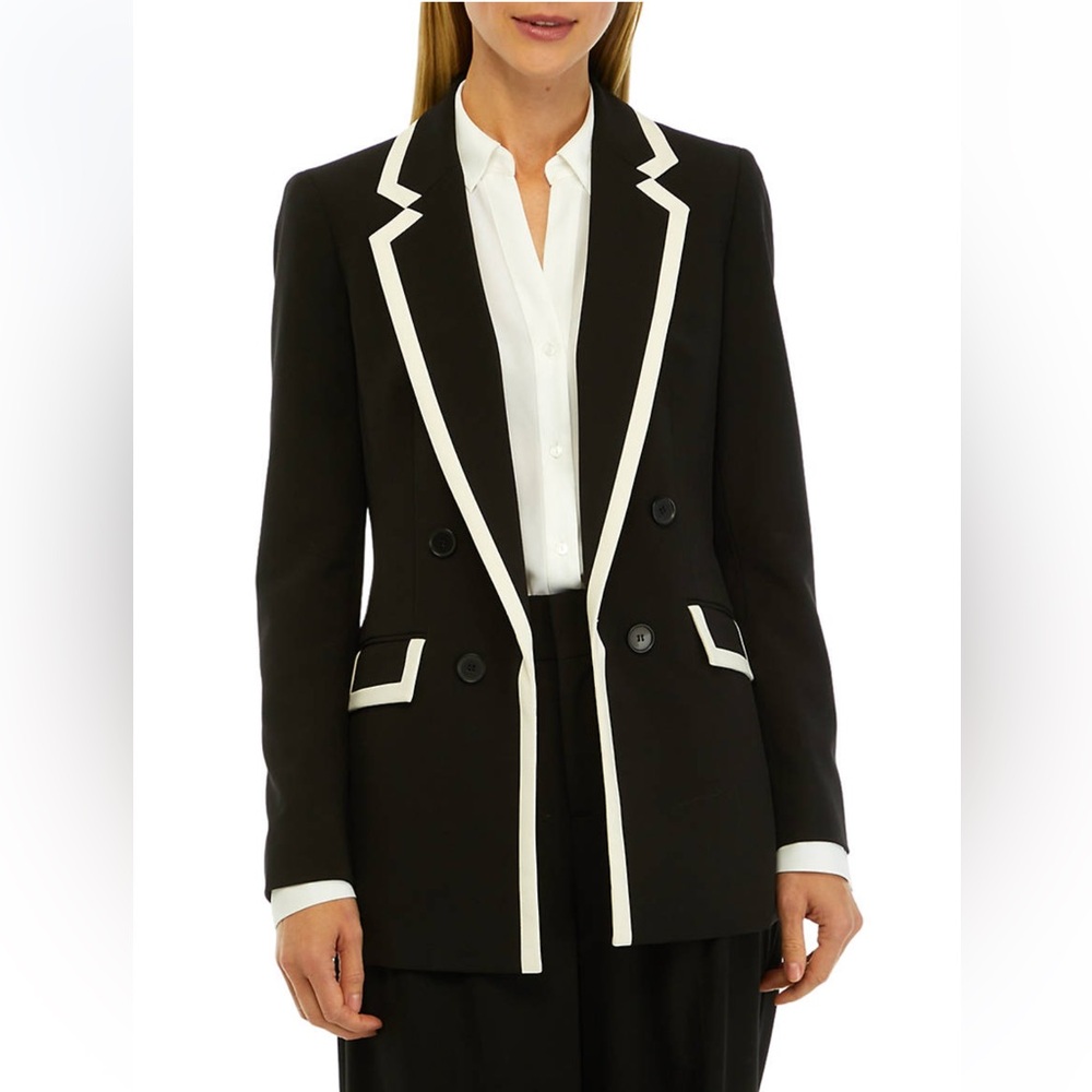 The Limited Black Blazer with White Trim